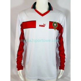 Koszulka Maroko Retro Wyjazdowe Stroje Piłkarskie 1998 Długi Rękaw